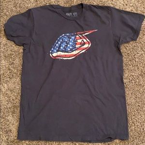 Patriotic American flag dark gray T-shirt